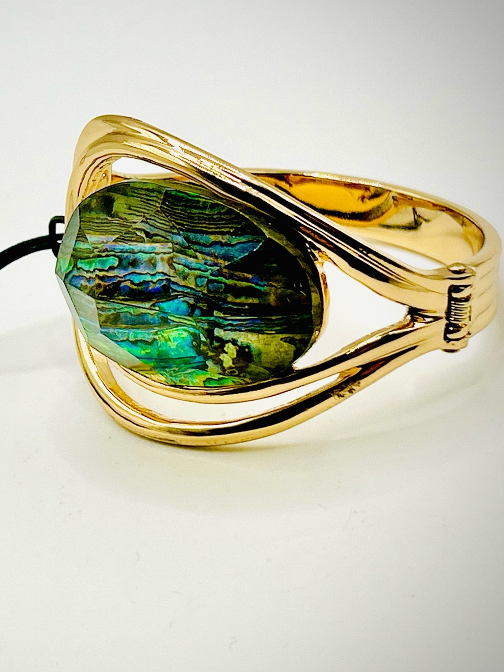 NWT Robert Lee Morris Soho Midnight Hour Bracelet Chunky Mystical Green Academia